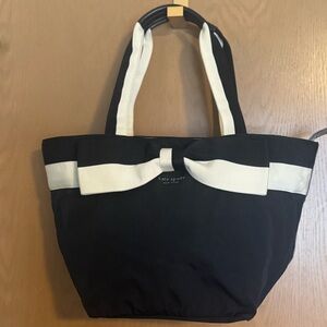 Kate Spade Black and Cream Bow Tote